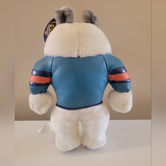 Vintage 1998 NFL Dolphins Bull Dog With Jacket Plush Toy NWT - Picture 6 of 9